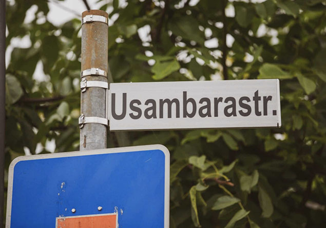 Straßenschild Usambarastraße